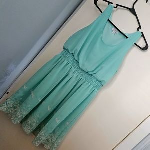 Charming Charlie Butterfly Embroidered Dress